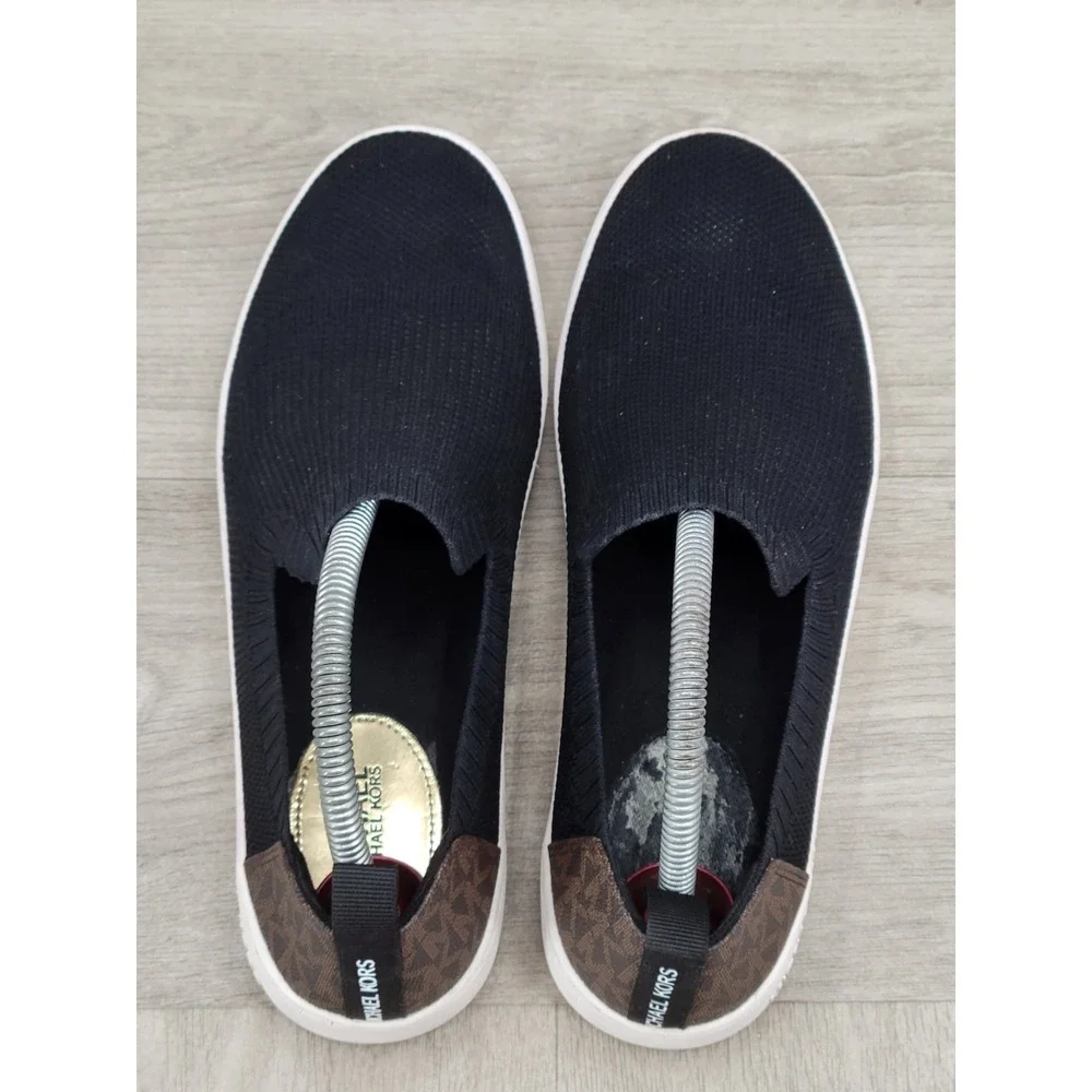 Michael Kors Juno Knit Slip On Met SF Stretch Knit  Women's Size 8.5 M Monogram